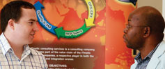 Tea- and lunch-breaks provided opportunities for interaction between exhibitors and delegates